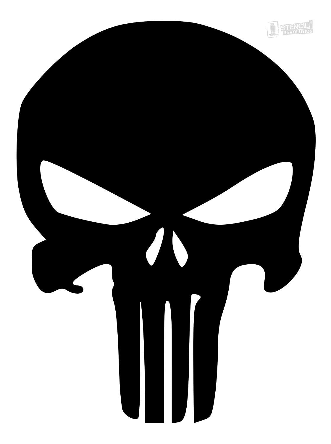 Punisher Skull Stencil Made From 4 Ply Mat Board pertaining to Printable Cut Out Skull Stencil