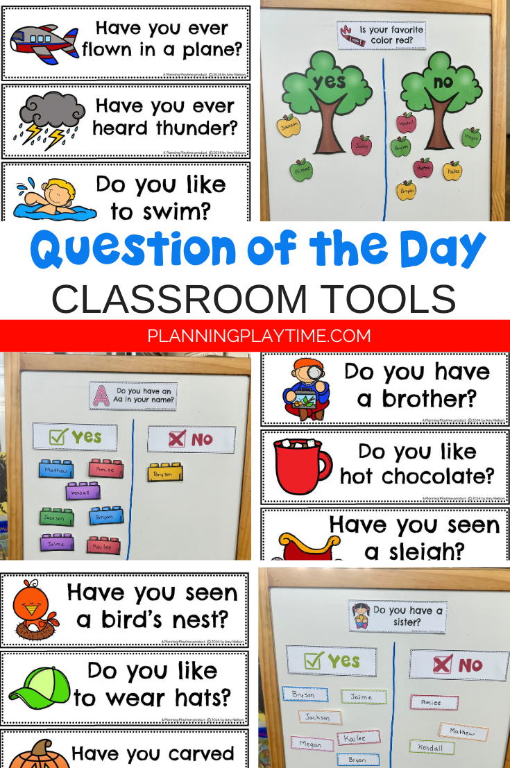 Question Of The Day Cards For Preschool - Prek - Kindergarten with regard to Preschool Question Of The Day Printables Free
