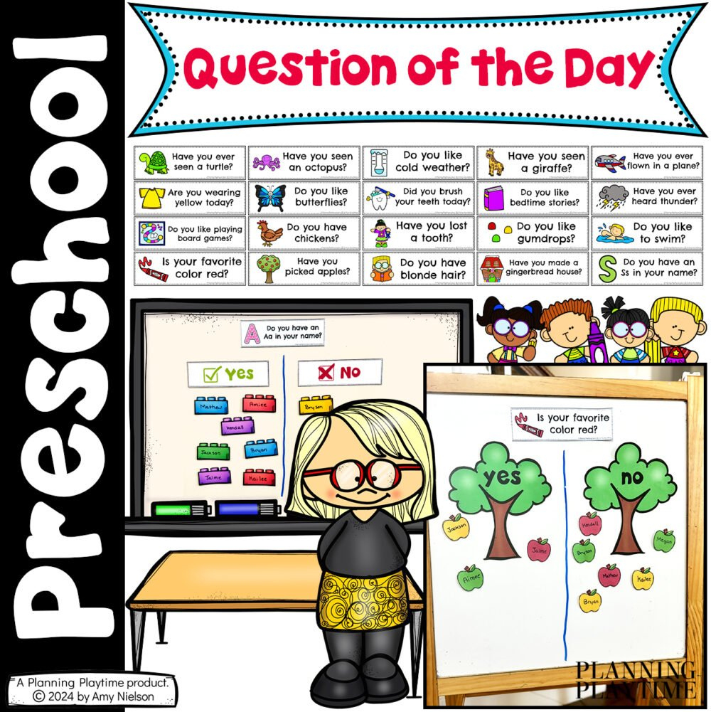 Question Of The Day Cards For Preschool - Prek - Kindergarten within Preschool Question Of The Day Printables Free