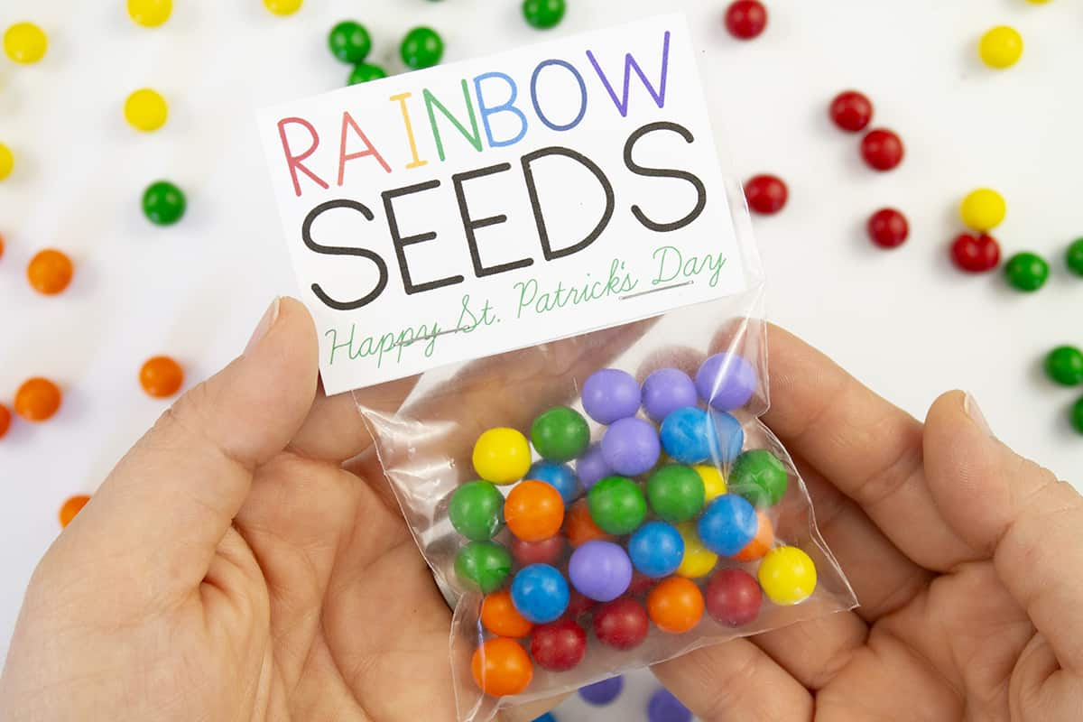 Rainbow Seeds Label - St. Patrick&amp;#039;S Day Free Printable - Tried inside Rainbow Seeds Free Printable