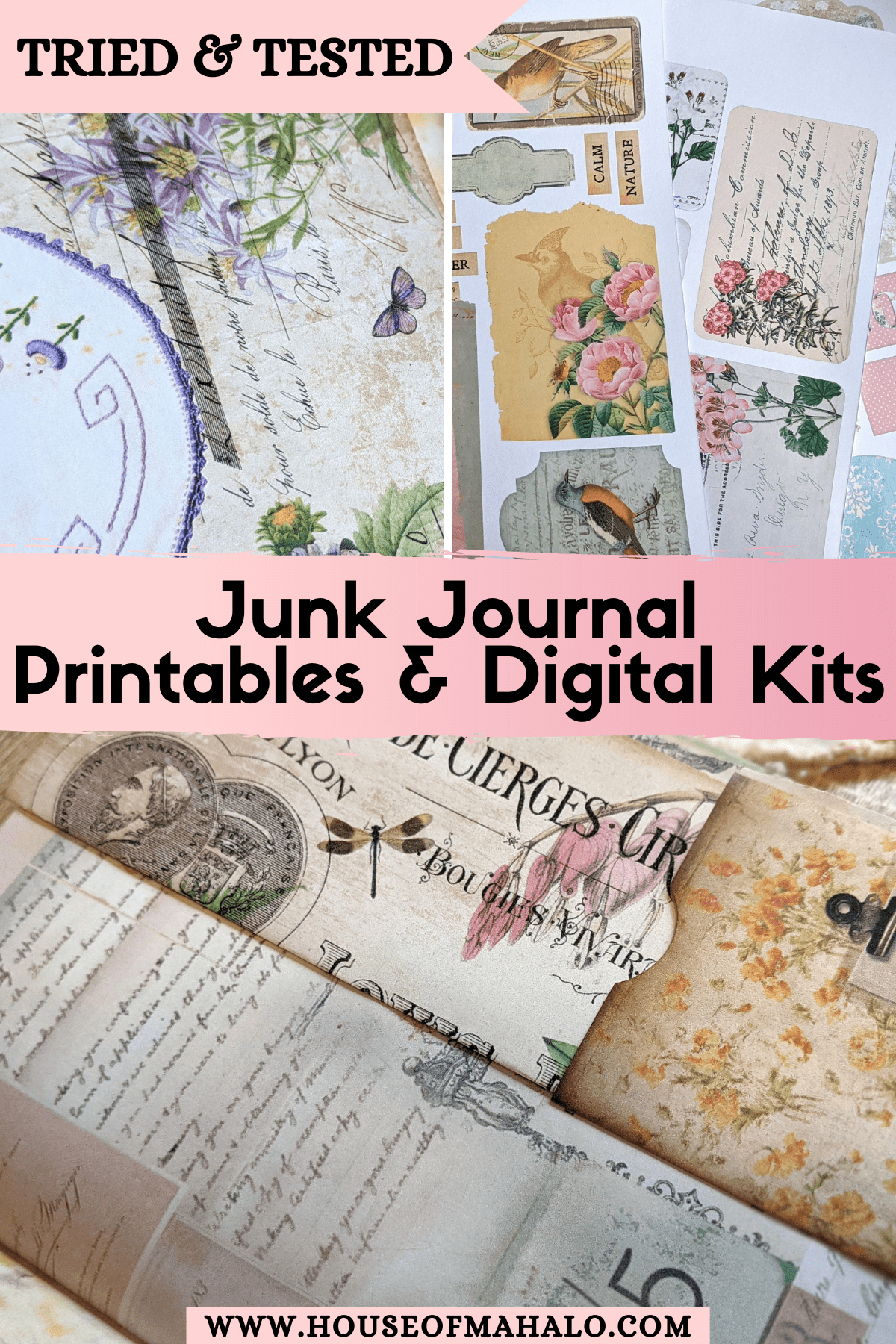 Recommended Junk Journal Printables (Tried &amp;amp; Tested!) for Free Printable Junk Journal Kits
