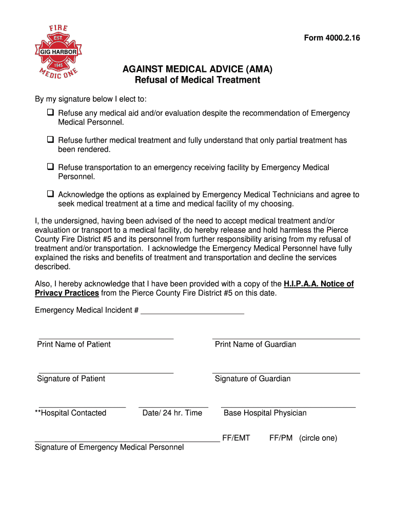 Refusal Of Treatment Form Pdf: Fill Out &amp;amp; Sign Online | Dochub with Printable Refusal Of Medical Treatment Form