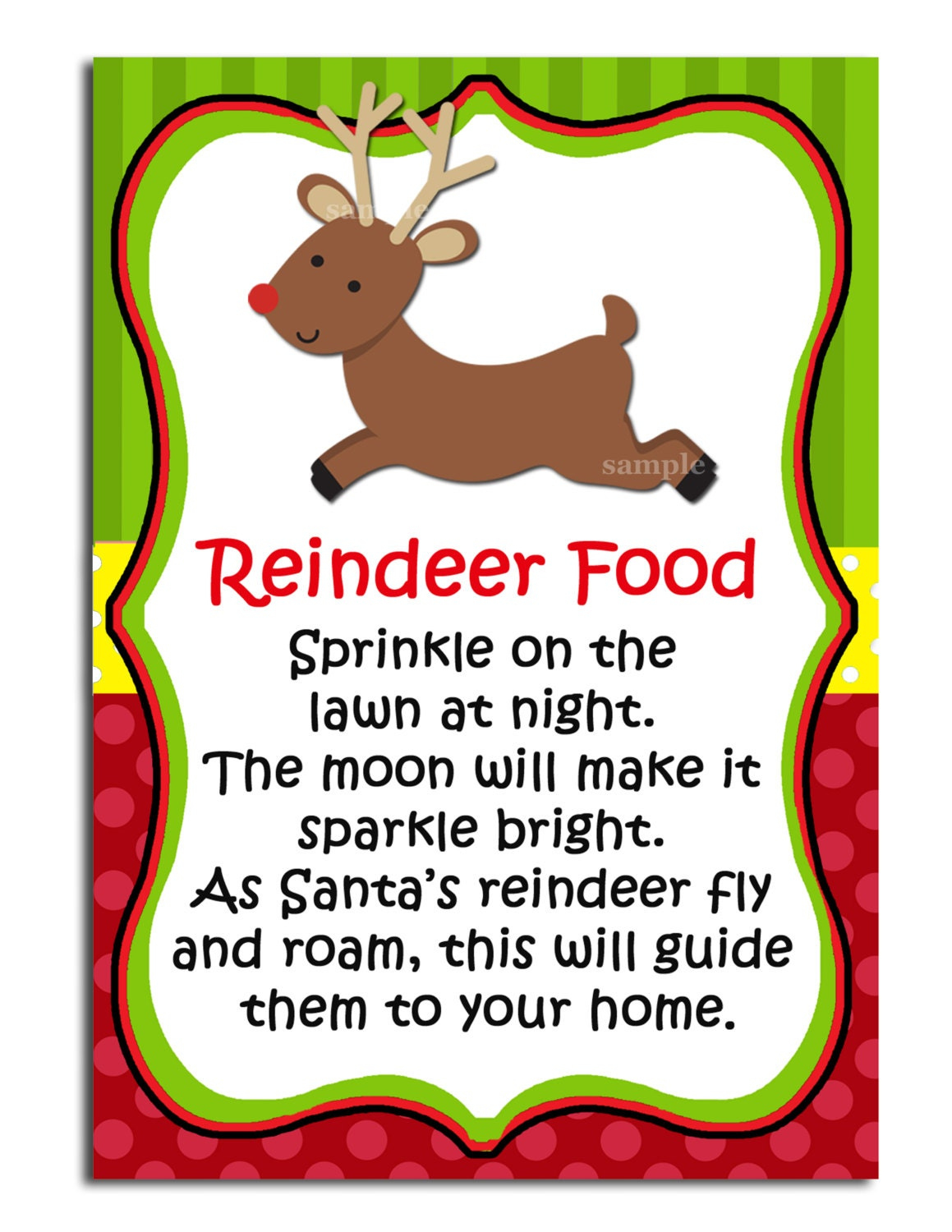 Reindeer Food Printable Labels - Instant Download - Etsy Canada intended for Reindeer Food Labels Printable Free