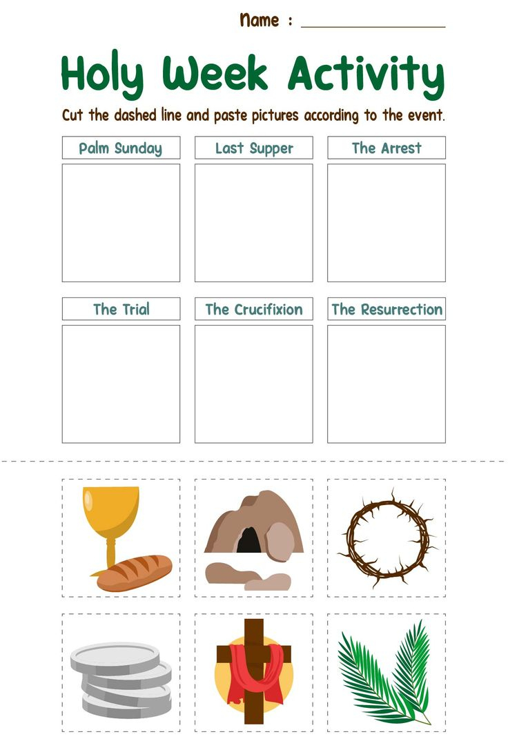 Religious Easter Activities - 13 Free Pdf Printables | Printablee intended for Holy Week Activities Printable