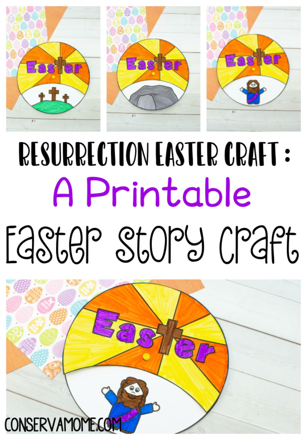 Resurrection Easter Craft : A Printable Easter Story Craft within Free Printable Easter Story Wheel