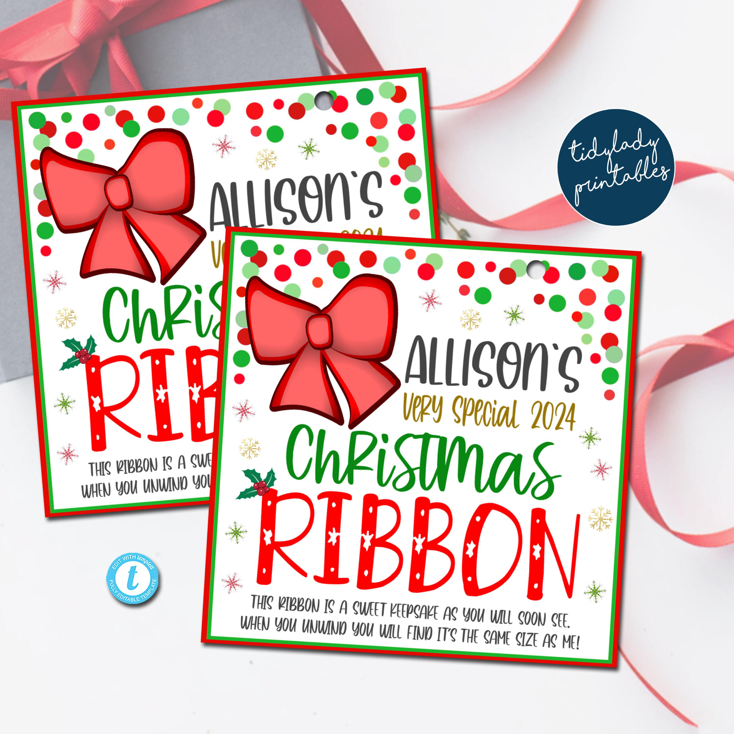 Ribbon Ornament Poem Printable - Etsy pertaining to Ribbon Height Poem Free Printable