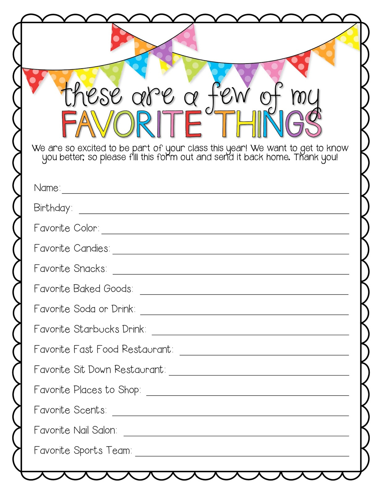Richly Blessed: Teacher Questionnaire {Free Printable!} in Teacher Favorites Questionnaire Free Printable