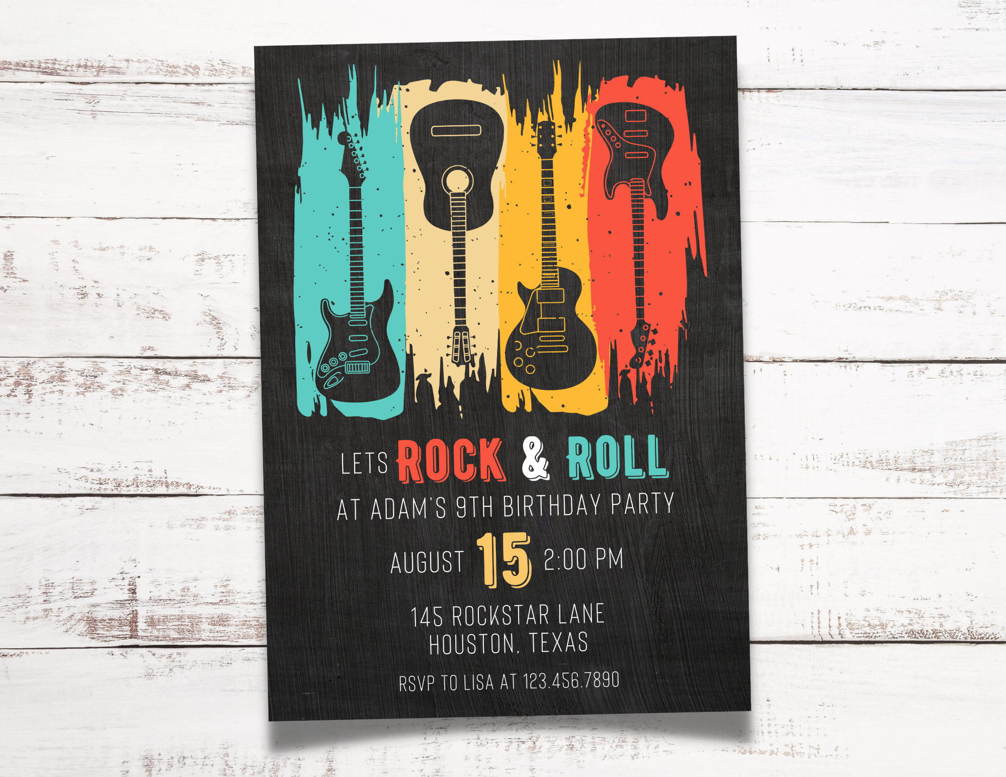 Rock And Roll Birthday Invitation | Rock And Roll Birthday regarding Free Printable Rock and Roll Invitation Templates