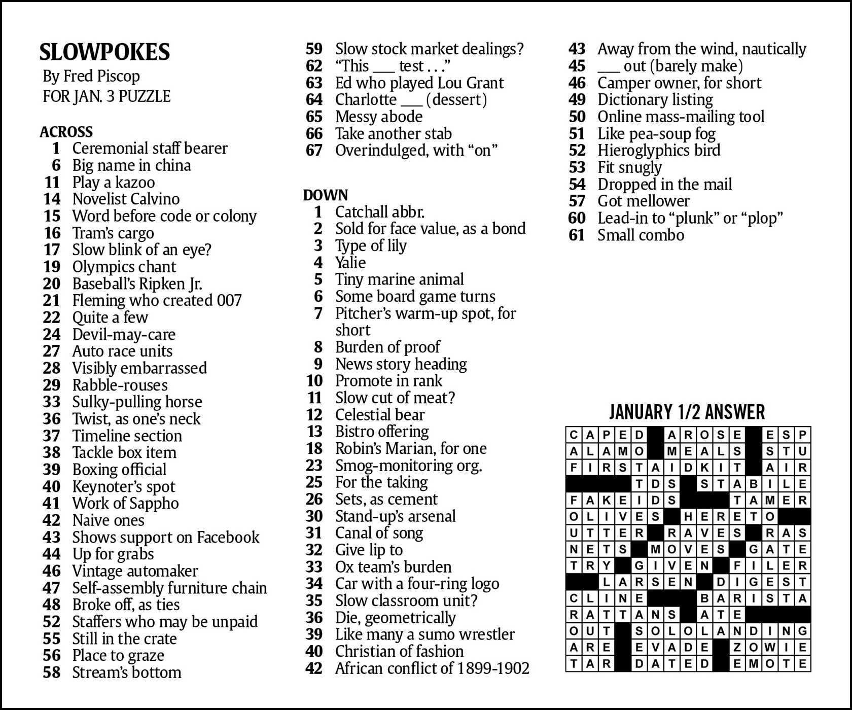 Romano For Men with Daily Printable Crossword Usa Today
