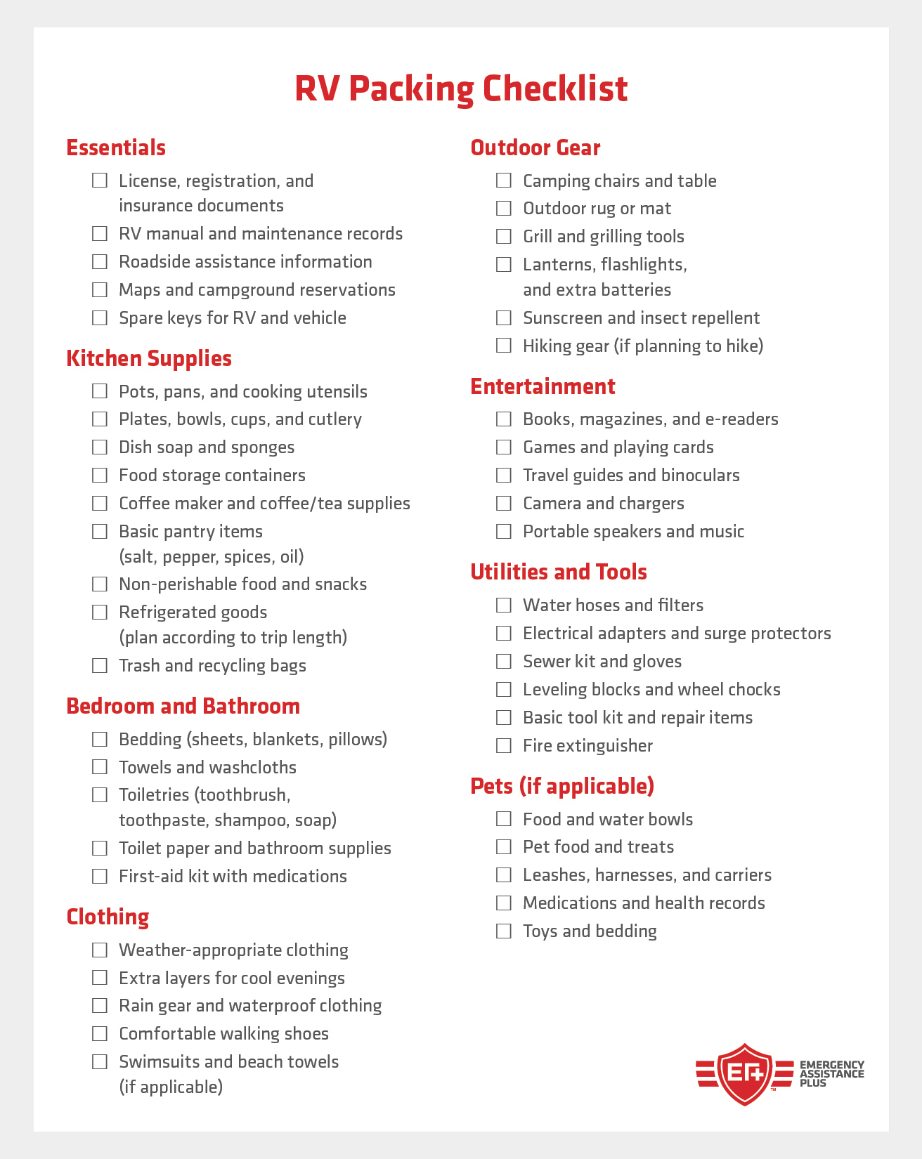 Rv Like A Pro: The Ultimate Rv Checklist Collection For Stress intended for Free Printable Rv Departure Checklist