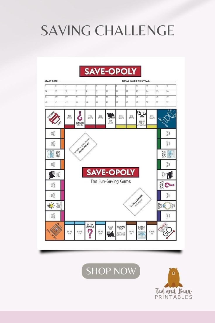 Save-Opoly inside Saveopoly Free Printable