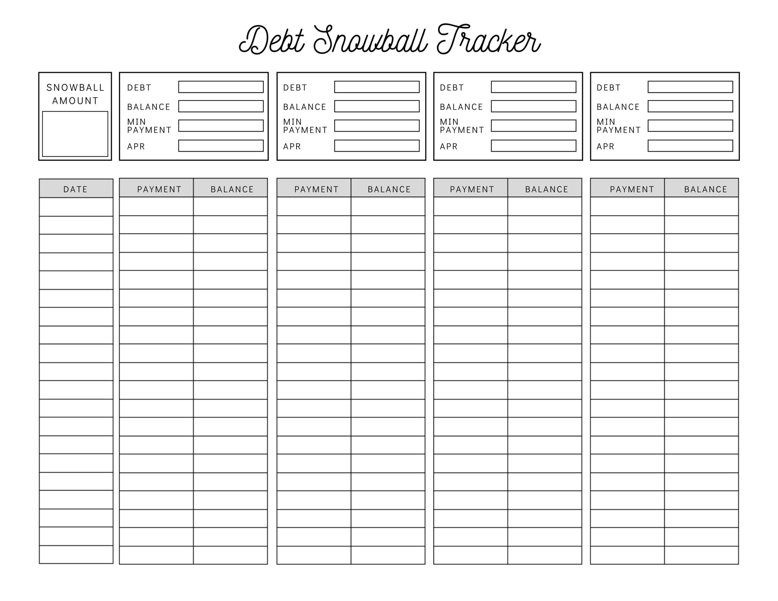 Schuld Schneeball Tracker Printable | Zahlungs-Arbeitsblatt | Debt Payoff Progress Log | Debt Free Goal Chart | Sofort Download regarding Debt Payoff Tracker Free Printable