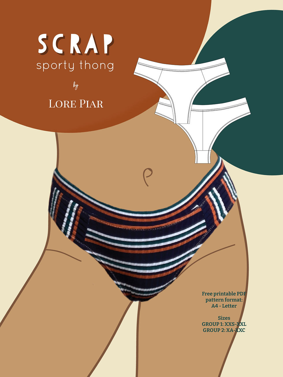 Scrap Sporty Thong Sewing Pattern | Lore Piar regarding Printable Diy Thong Sewing Pattern