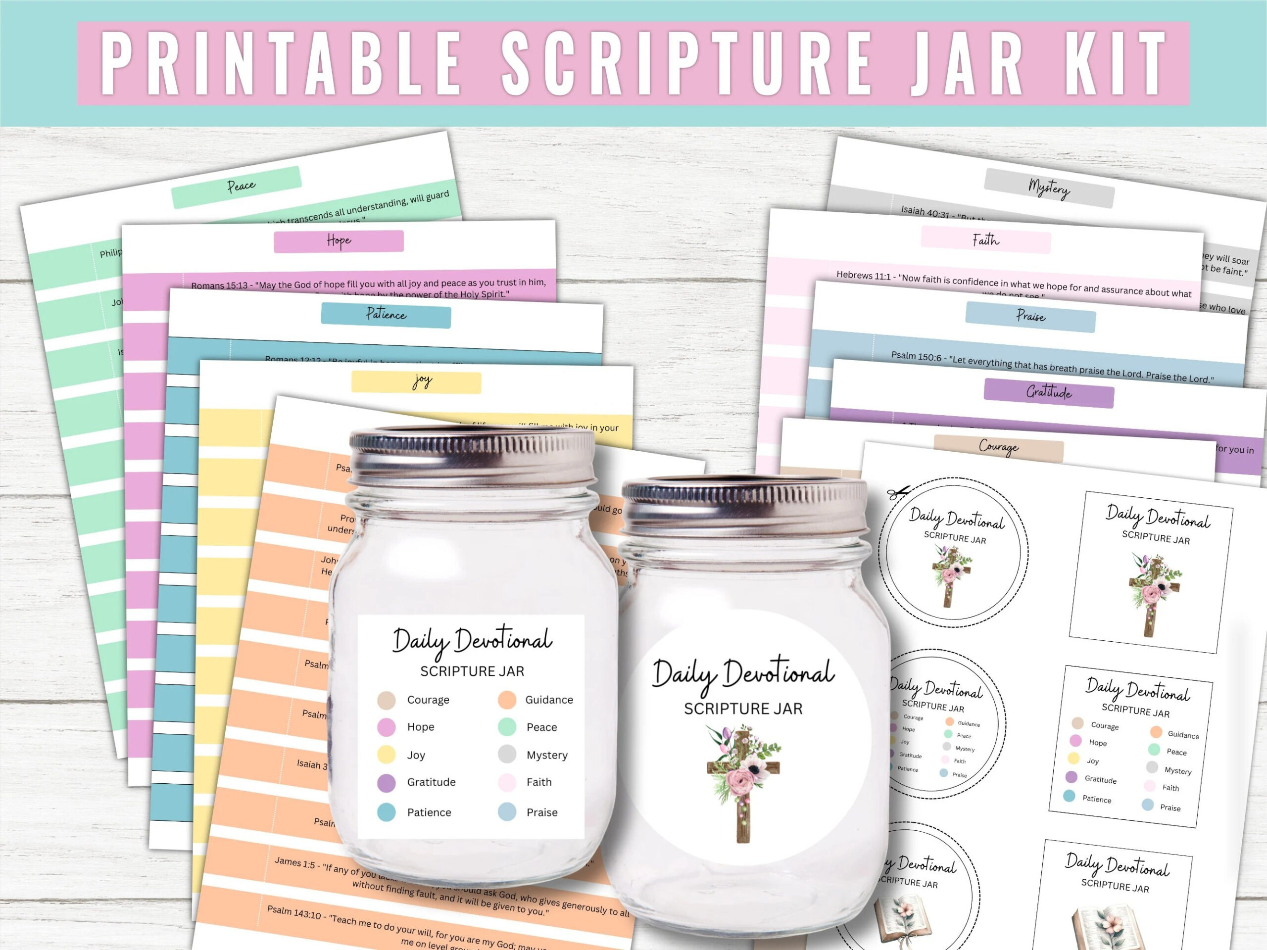 Scripture Jar Printable - Printable Party Favors intended for Free Printable Blessing Jar Printable