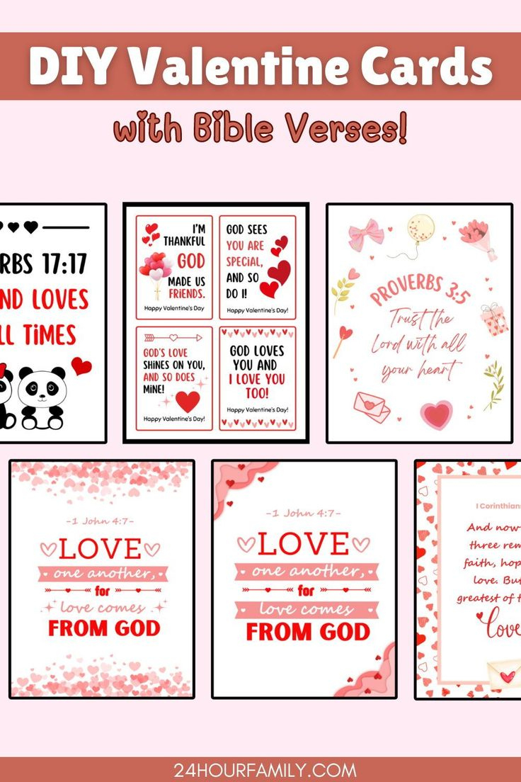 Scripture Valentine Cards (Free Printables) within Free Printable Scripture Valentines