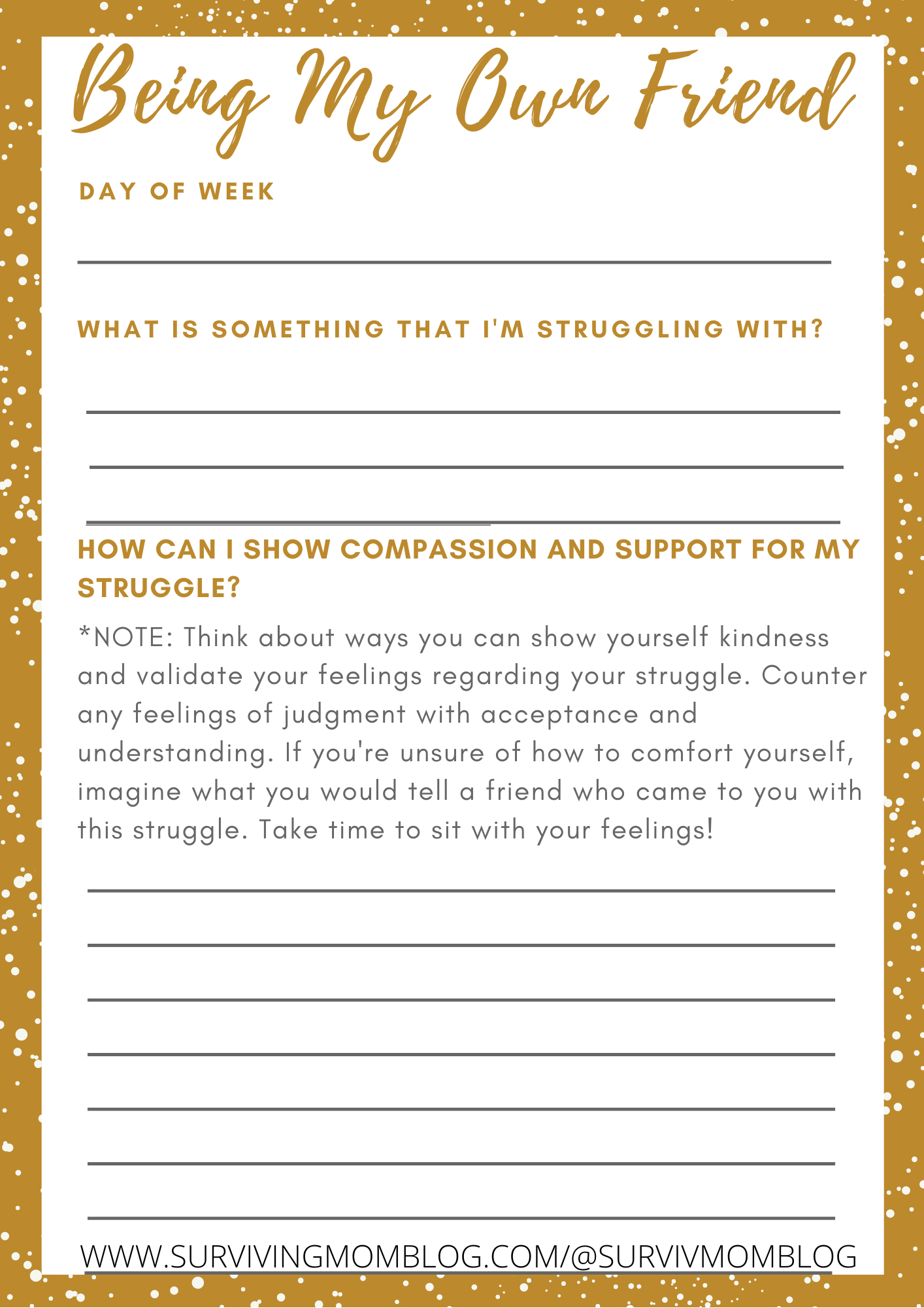 Self-Love Workbook Printables: Support &amp;amp; Maintain Your Self-Love regarding Free Printable Self Love Worksheets