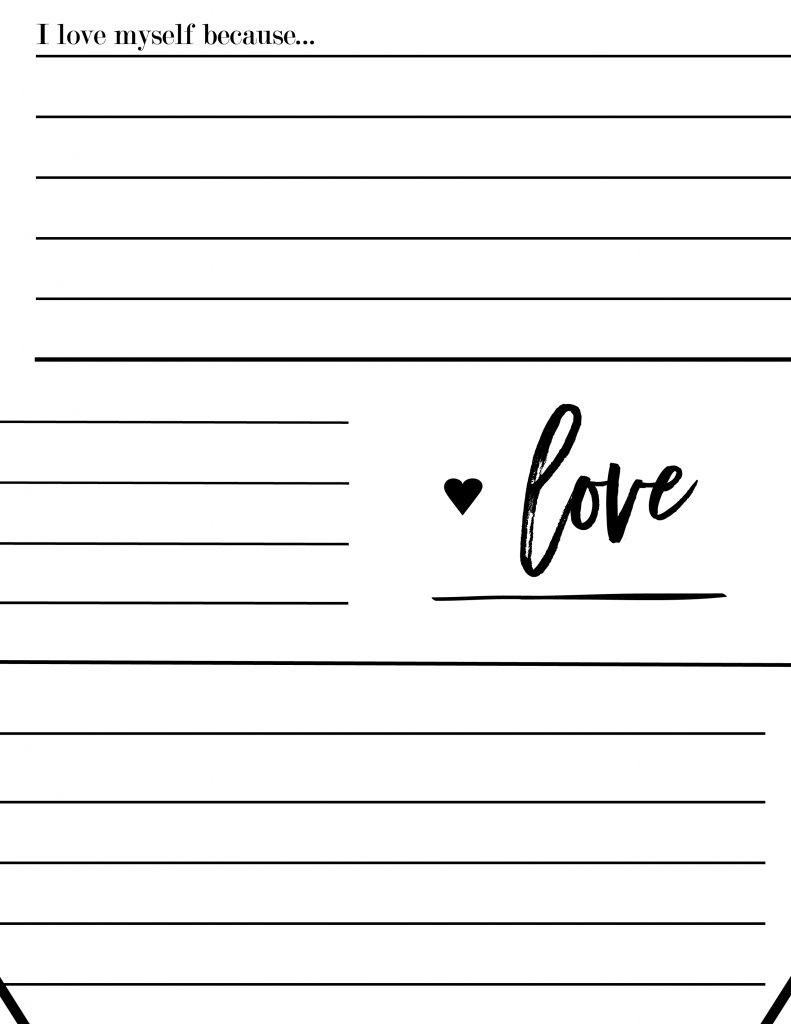 Self Love Worksheets &amp;amp; Love Poster – Canary Jane regarding Free Printable Self Love Worksheets