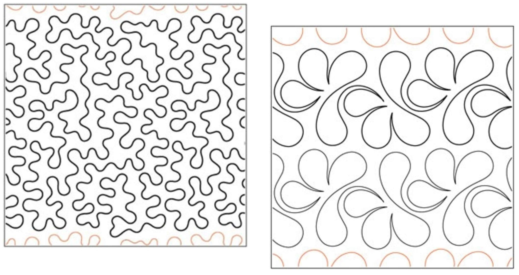 Set Of 2 Longarm Quilting Pantographs - Basic Stipple And Splish throughout Free Printable Pantographs For Longarm Quilting