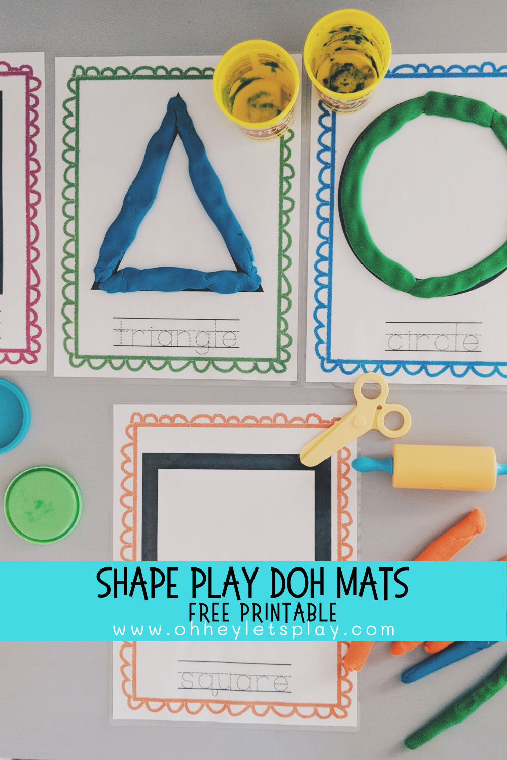 Shape Play Doh Mats — Oh Hey Let&amp;#039;S Play throughout Playdough Mats Free Printables