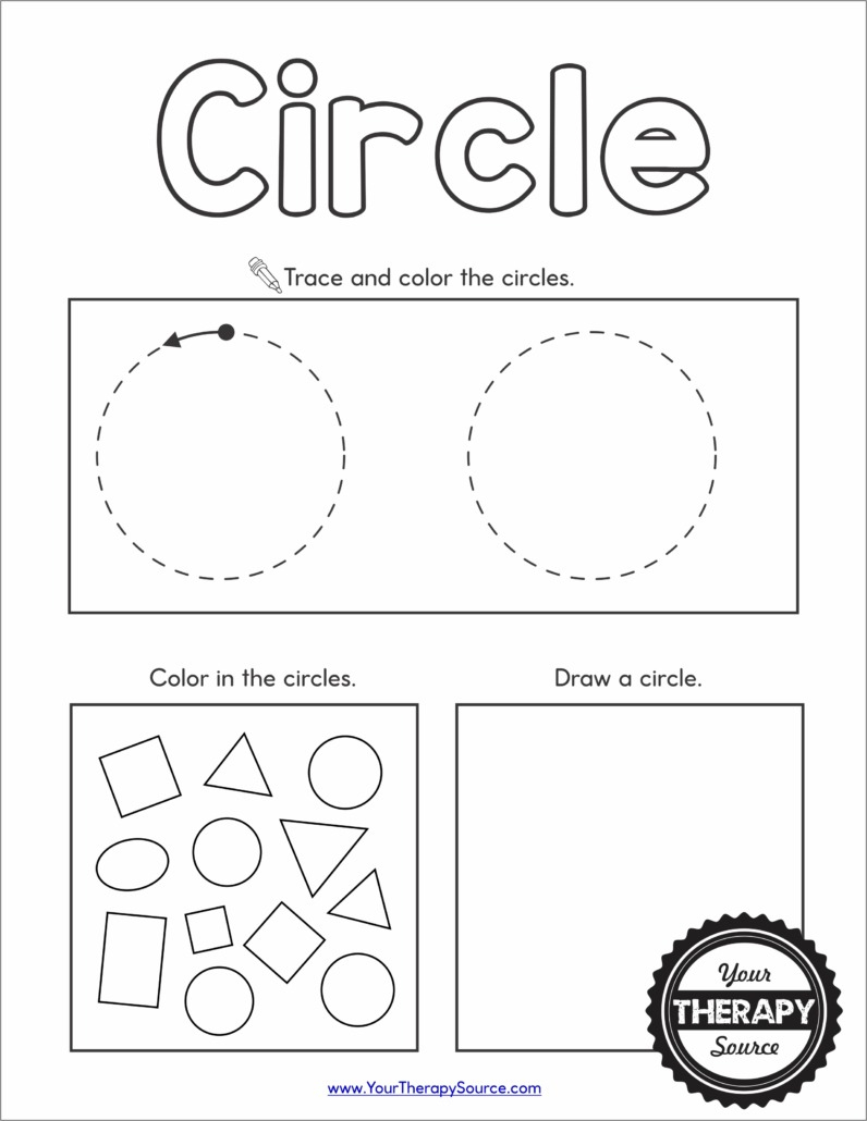 Shapes Worksheet Preschool - Free Printables - Your Therapy Source with Free Printable Shape Worksheet