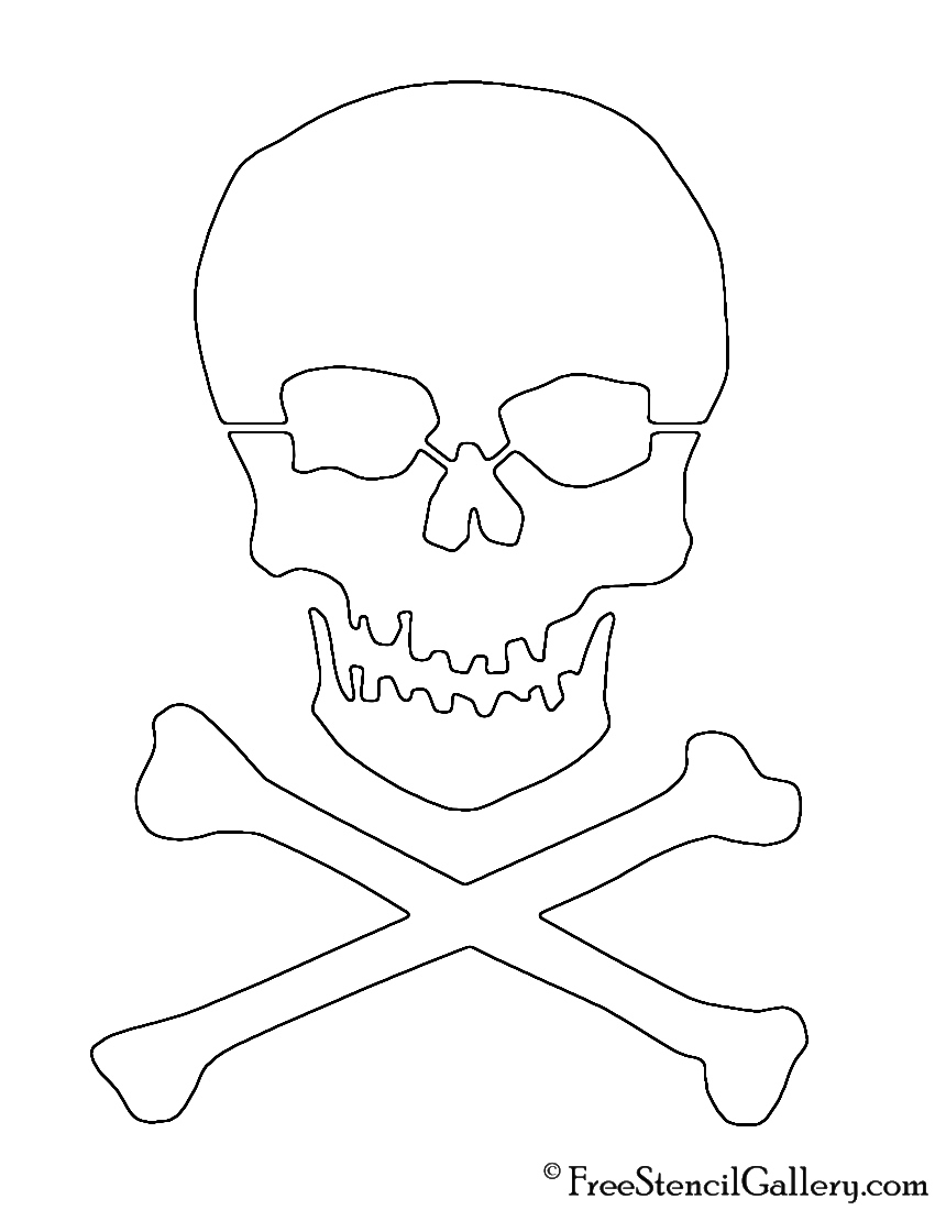 Skull And Crossbones Stencil | Free Stencil Gallery - Worksheets for Skull And Crossbones Stencil Printable