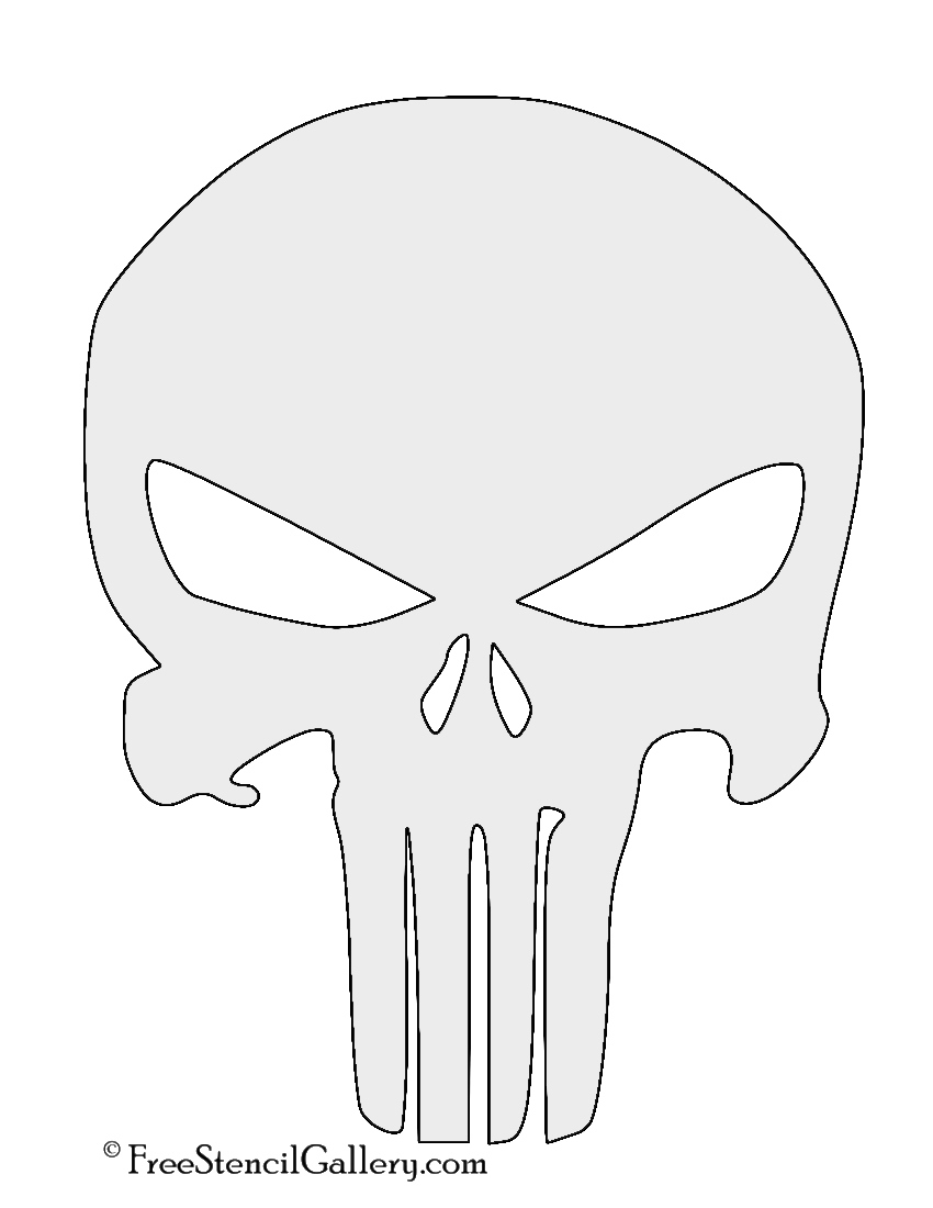 Skull And Crossbones Stencil Printable - Clip Art Library within Free Printable Punisher Skull Stencil