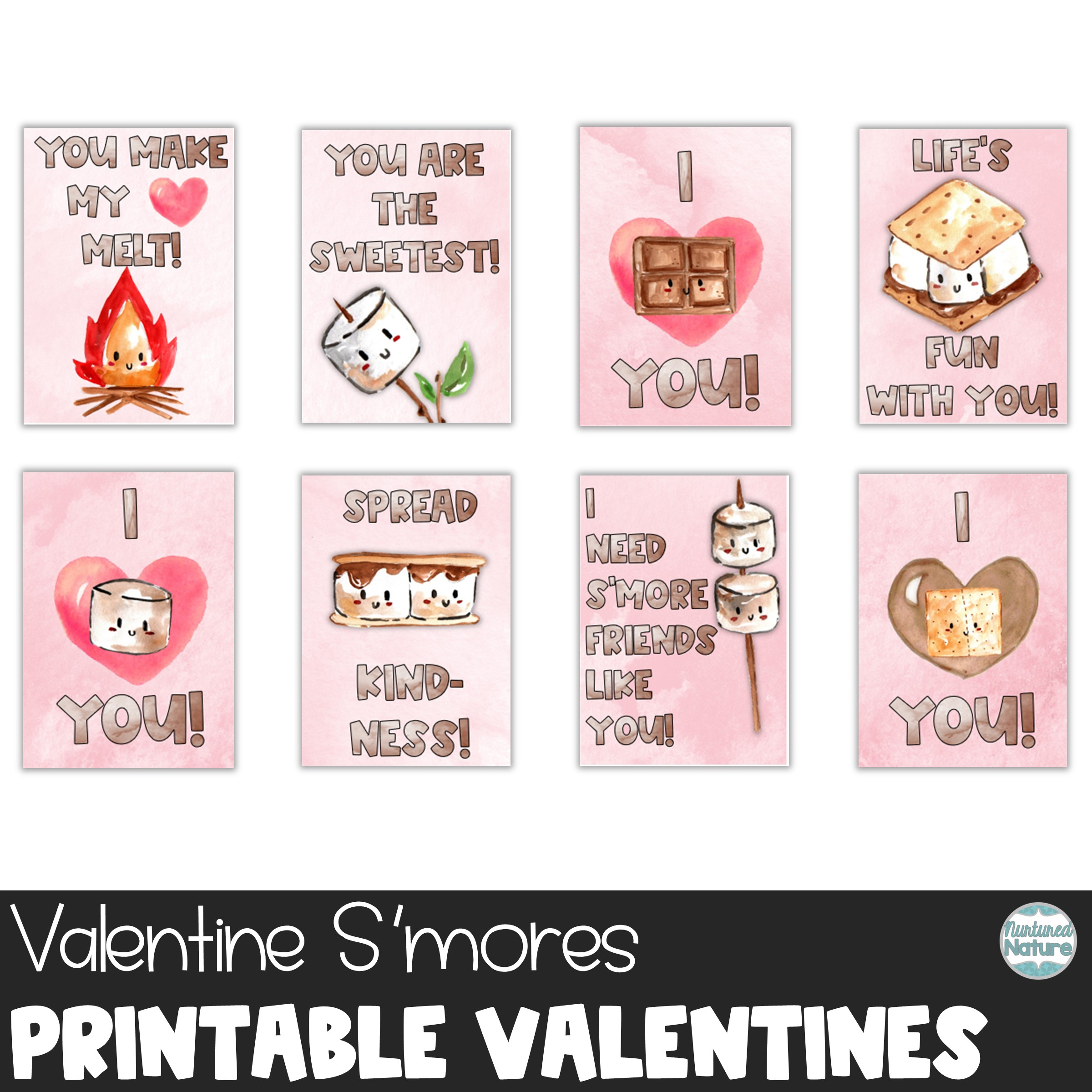 S&amp;#039;Mores Printable Valentine&amp;#039;S Day Cards From Teacher For Students regarding S Mores Valentines Free Printable