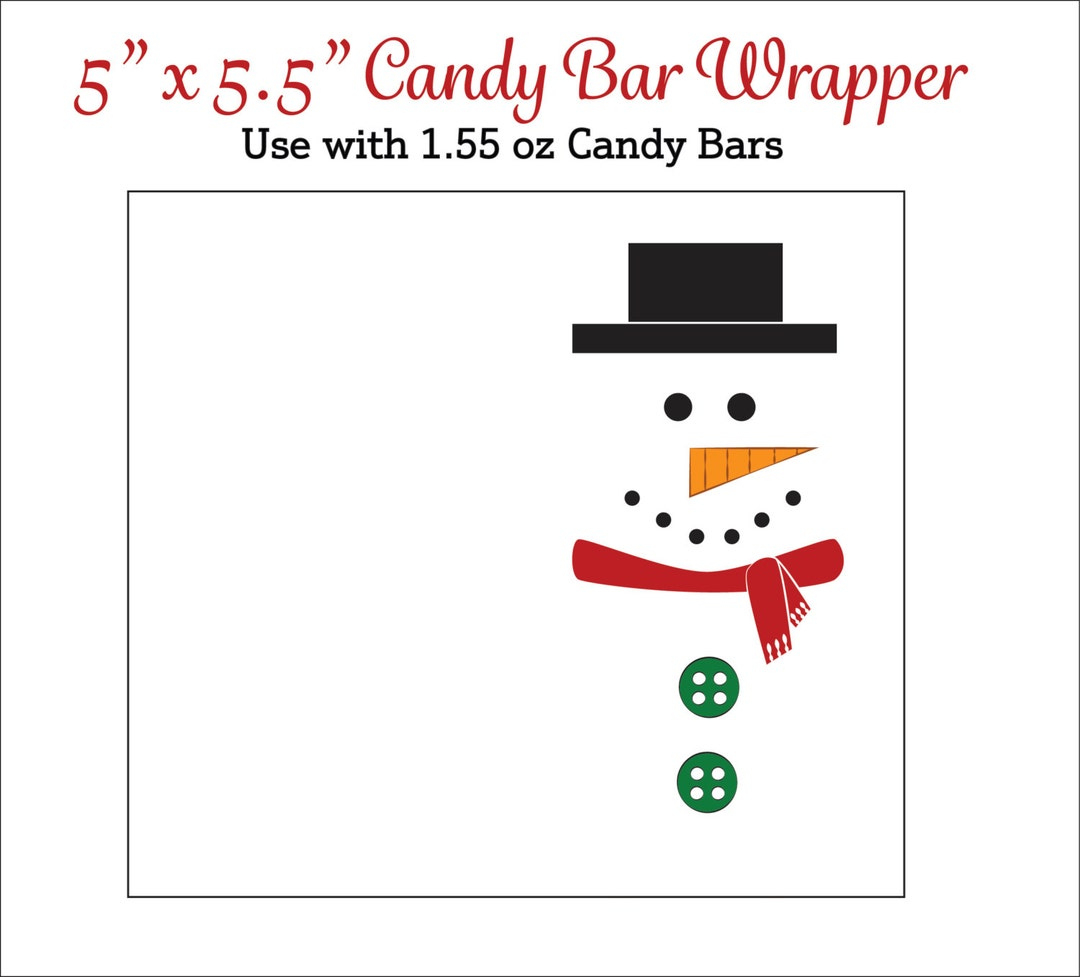 Snowman Candy Bar Wrappers - Printable Snowmen Candy Wrappers with Free Snowman Candy Bar Wrapper Printable