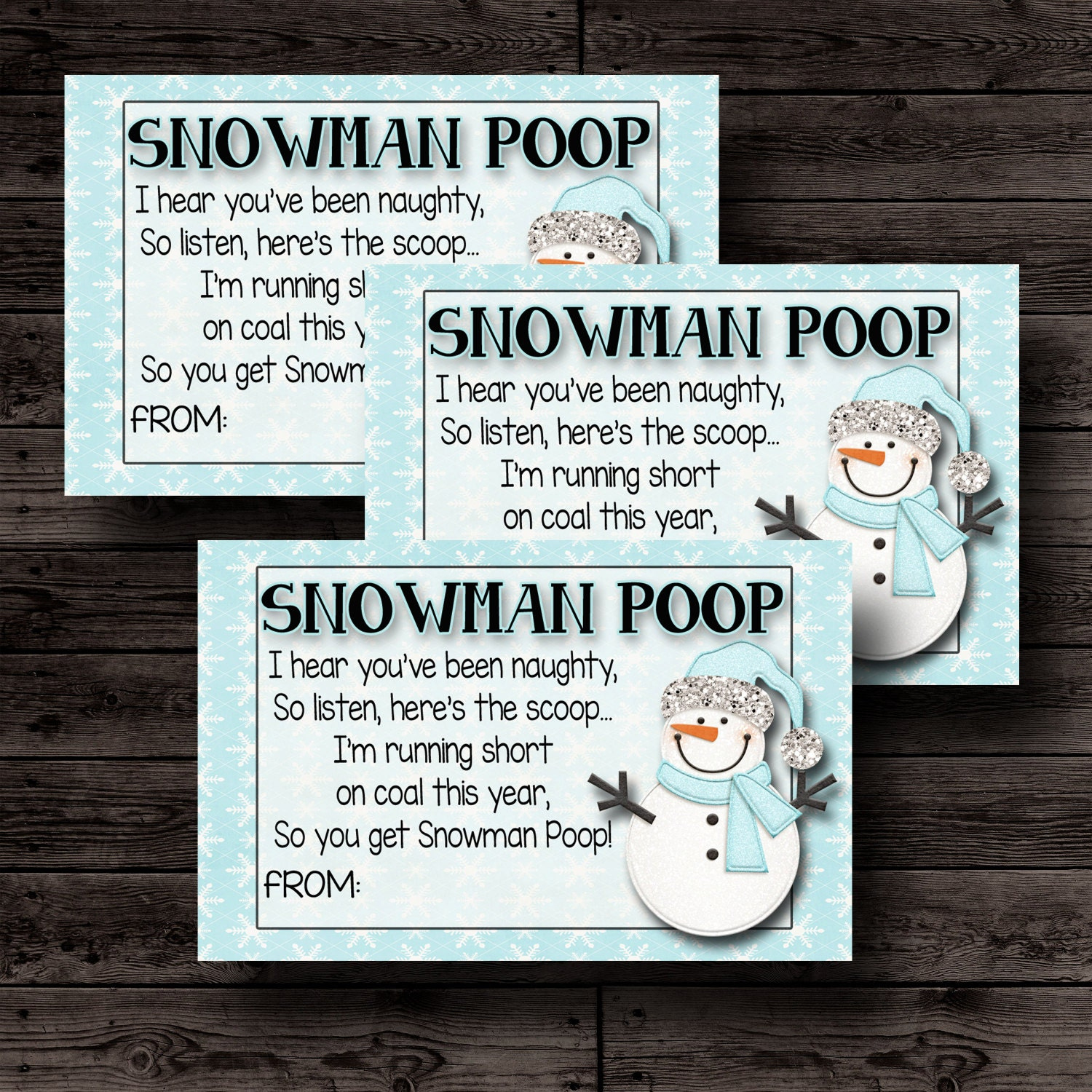 Snowman Poop Printable, Christmas Tags, Christmas Gift, For Friend for Snowman Poop Poem Free Printable