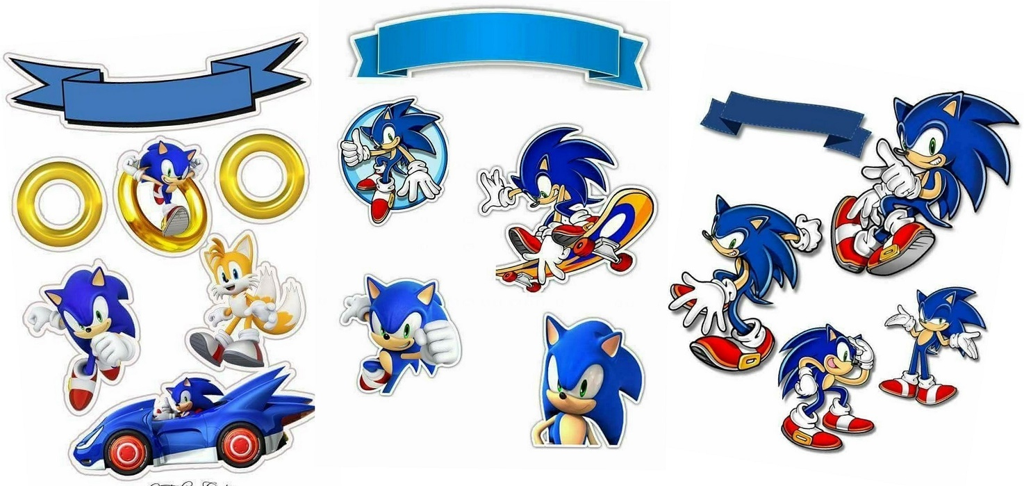 Sonic Free Printable Cake Toppers. - Oh My Fiesta! For Geeks in Free Printable Sonic Cupcake Toppers Printable