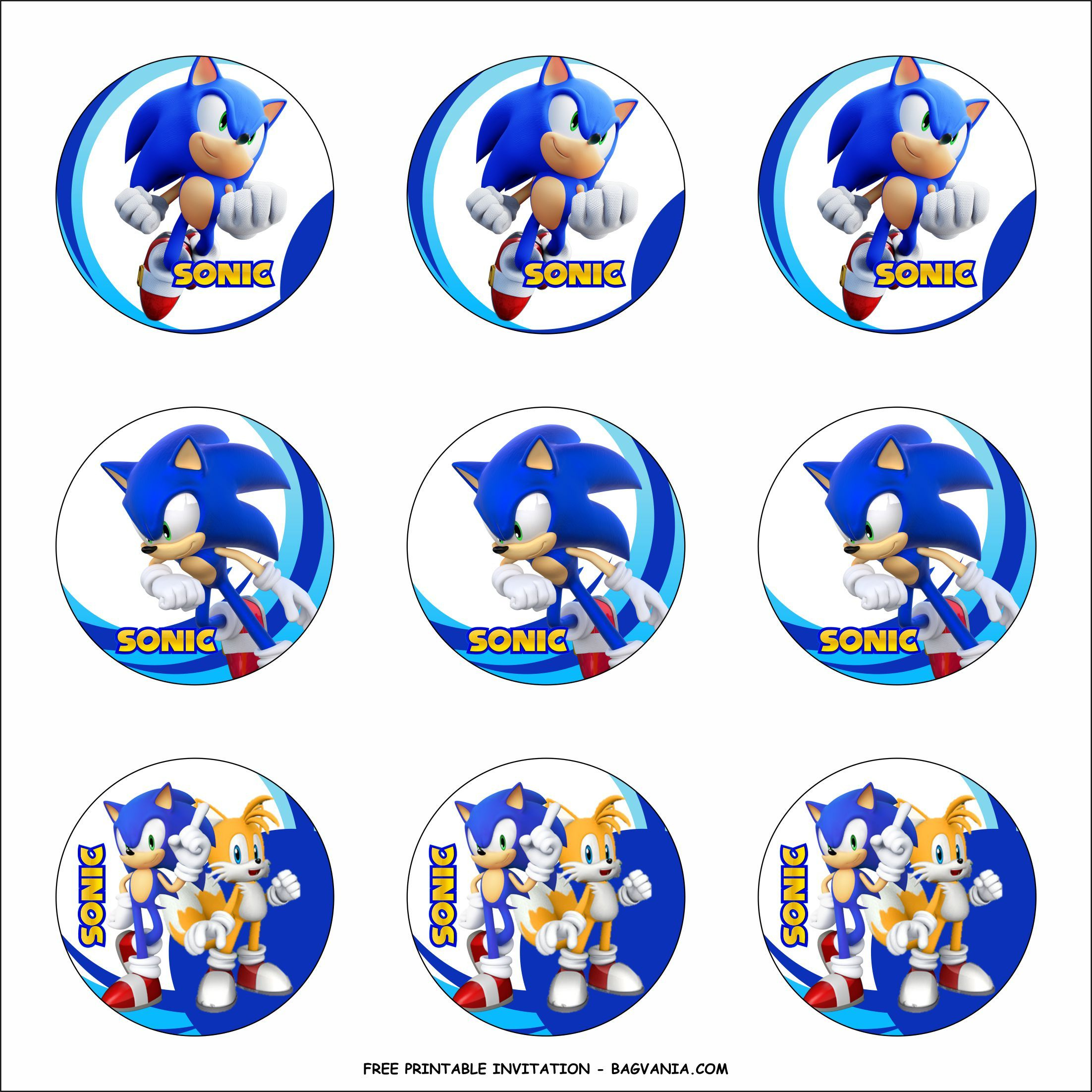 Sonic with regard to Free Printable Sonic Cupcake Toppers Printable