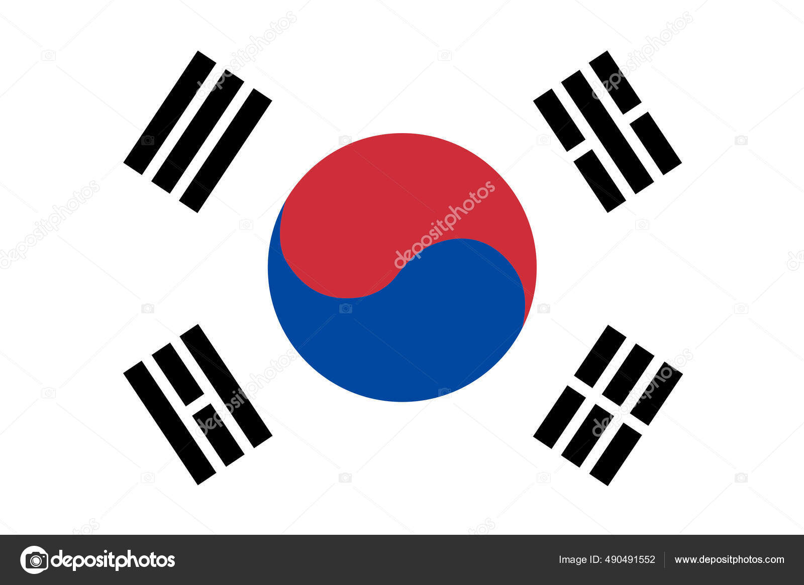 South Korea Flag Standard Shape Color Symbols South Korea Template with regard to Printable South Korea Flag