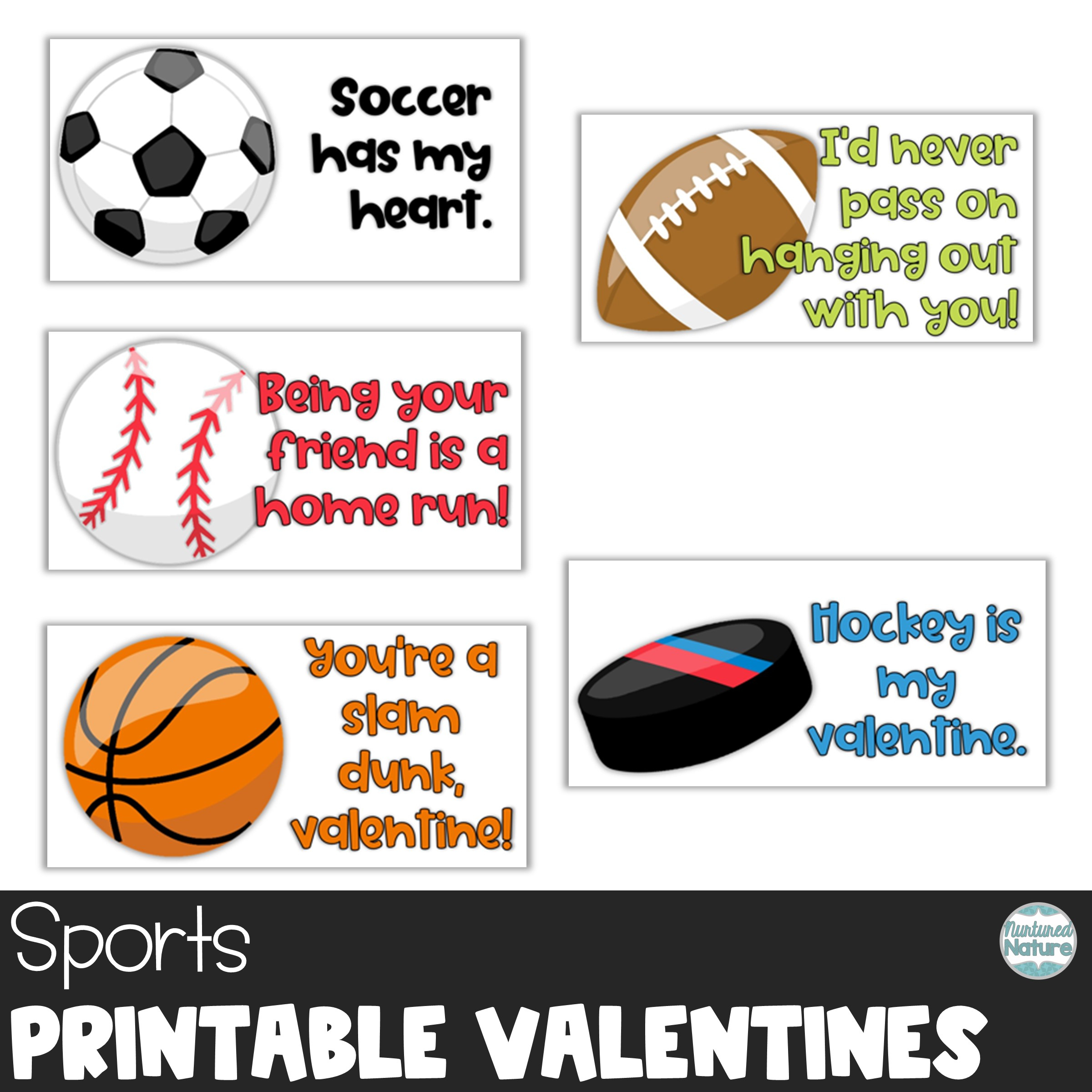 Sports Printable Valentine&amp;#039;S Day Cards For Students - Soccer with Free Printable Sports Valentines