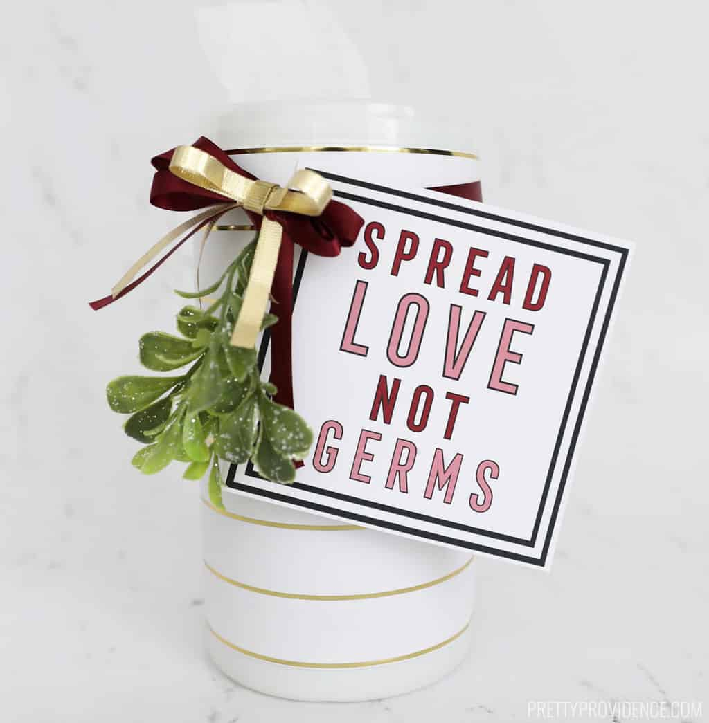 Spread Love, Not Germs - Free Printable Gift Tags - Pretty Providence regarding Spread Love Not Germs Free Printable