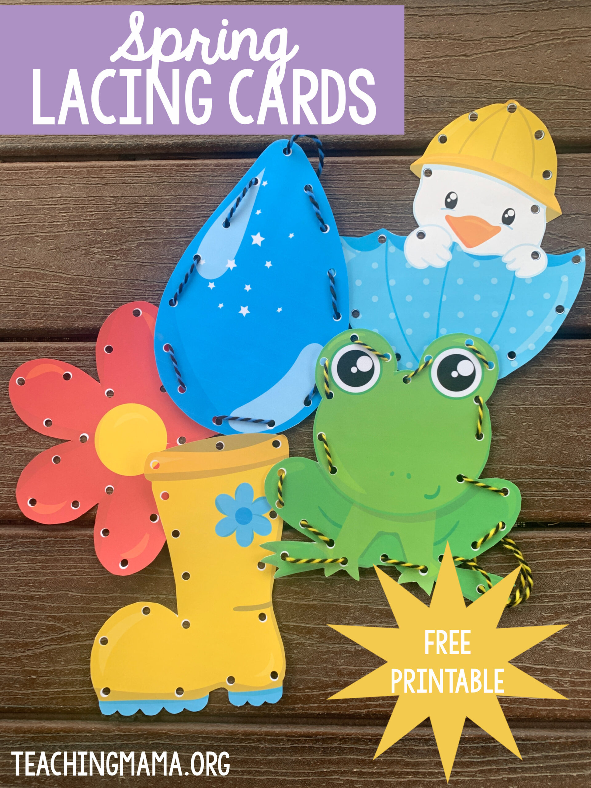 Spring Lacing Cards - Teaching Mama with regard to Lacing Cards Free Printable