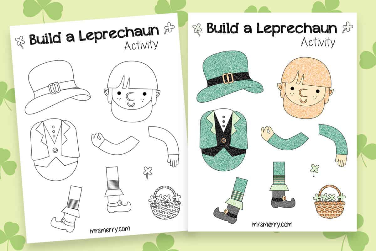 St. Patrick&amp;#039;S Day Build A Leprechaun Printable | Mrs. Merry in Build a Leprechaun Printable