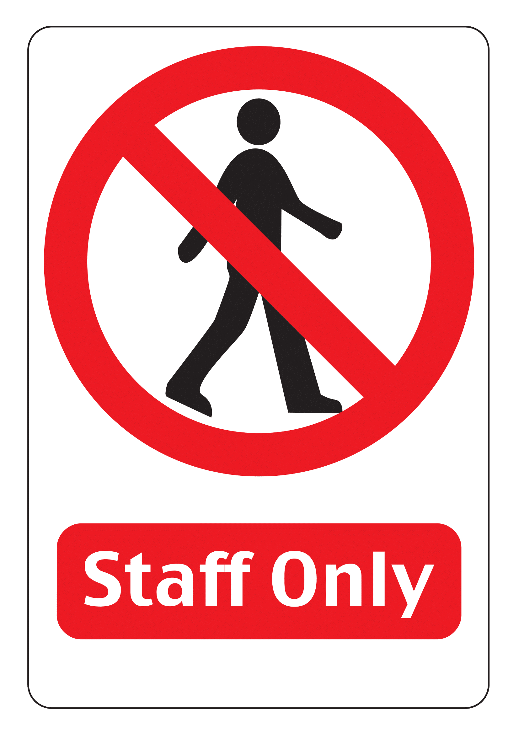 Staff Only Signs | Poster Template for Employees Only Sign Printable