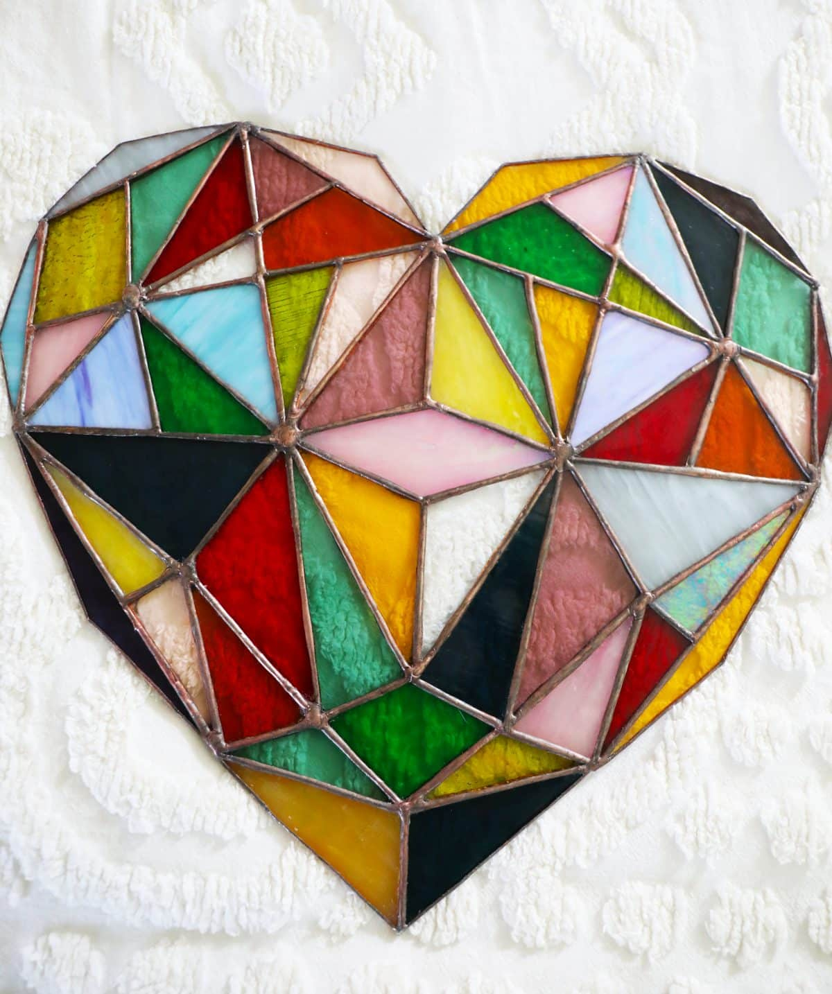 Stained Glass Heart Pattern {Free} - The Handmade Home inside Printable Stained Glass Heart Patterns