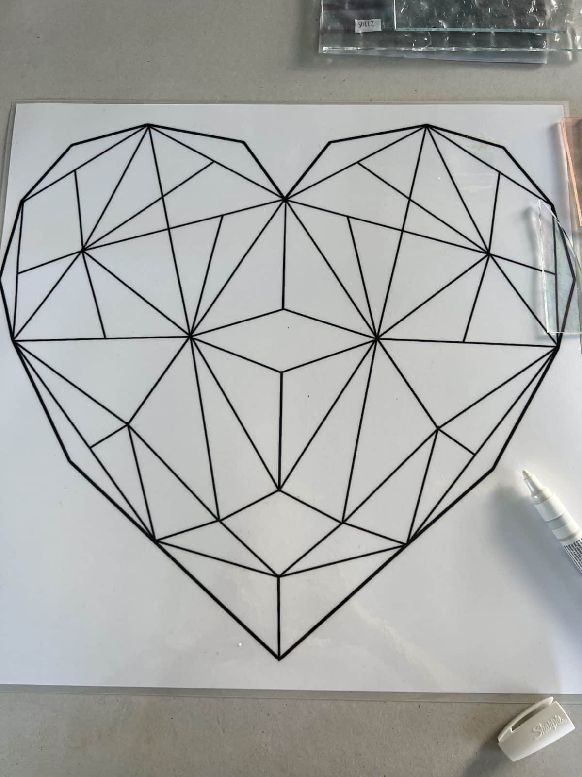 Stained Glass Heart Pattern {Free} - The Handmade Home regarding Printable Stained Glass Heart Patterns