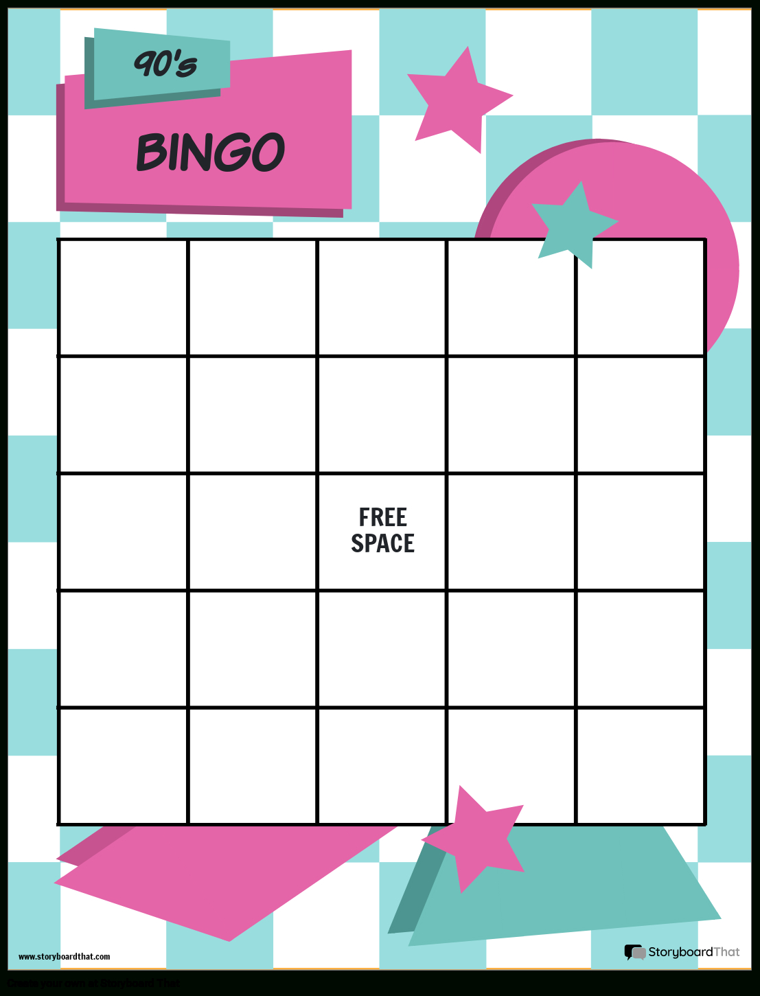 Storyboard That: Free Bingo Card Templates For Educators inside Making Bingo Cards Free