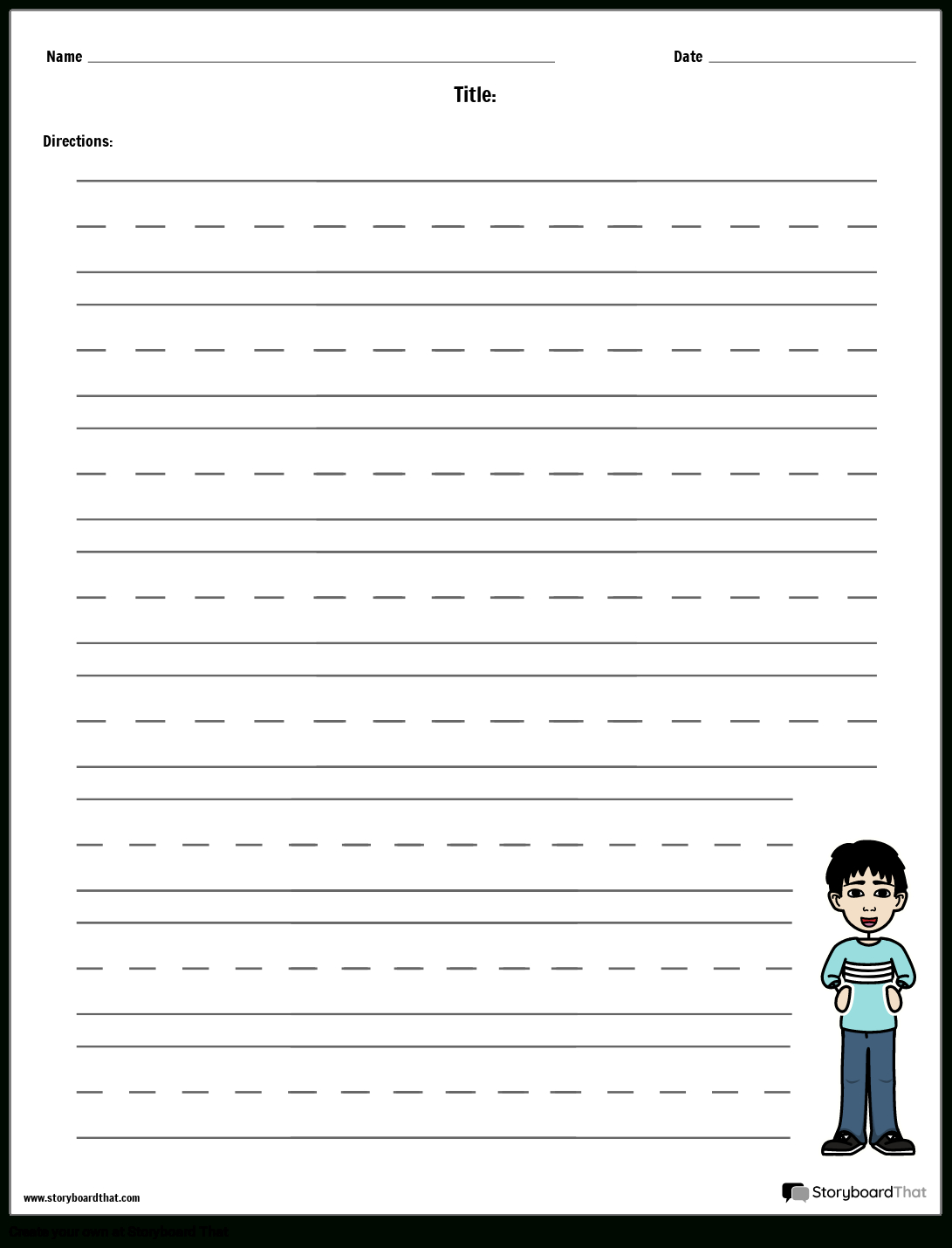 Storyboard That: Free Handwriting Worksheet Templates with regard to Writing Worksheets Printable For Elementary