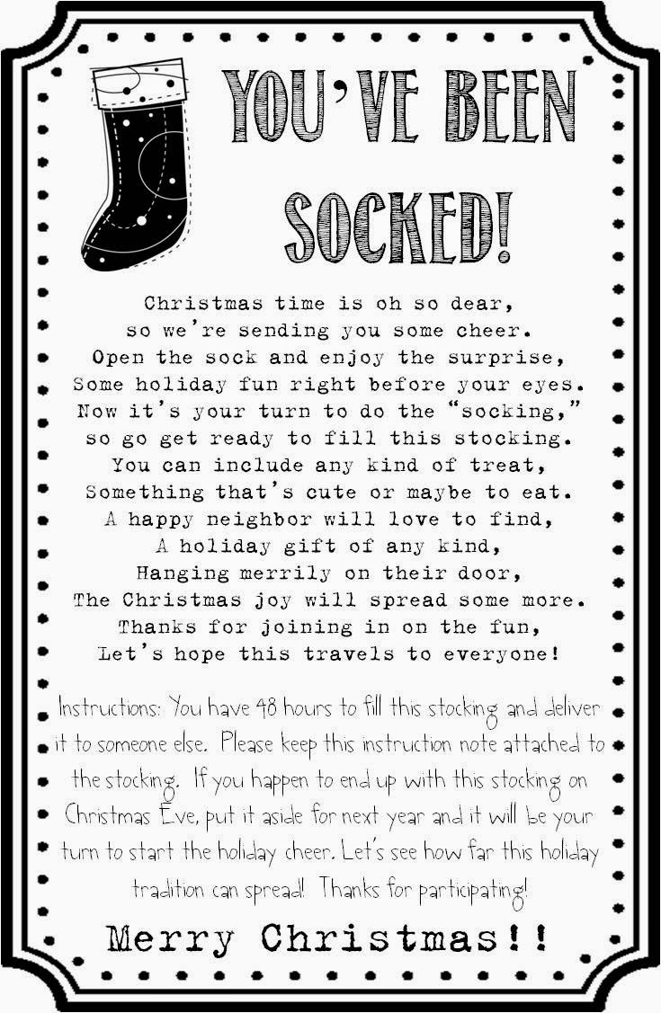 Strong Armor: Christmas Socking throughout You Ve Been Socked Free Printable