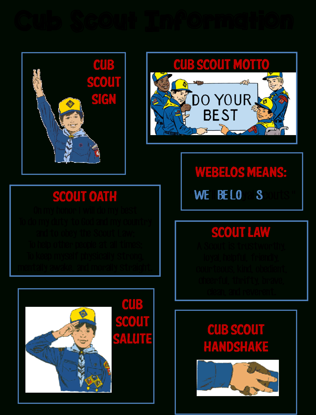 Strong Armor: Cub Scouts - Scout Oath And Law Helps And Printables in Scout Oath and Law Printable Free