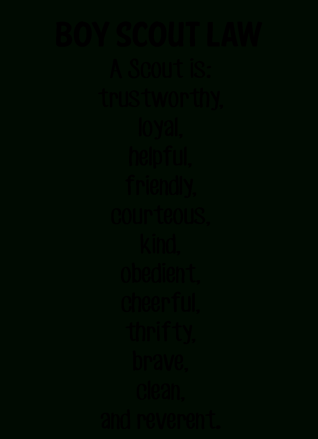 Strong Armor: Cub Scouts - Scout Oath And Law Helps And Printables regarding Scout Oath and Law Printable Free