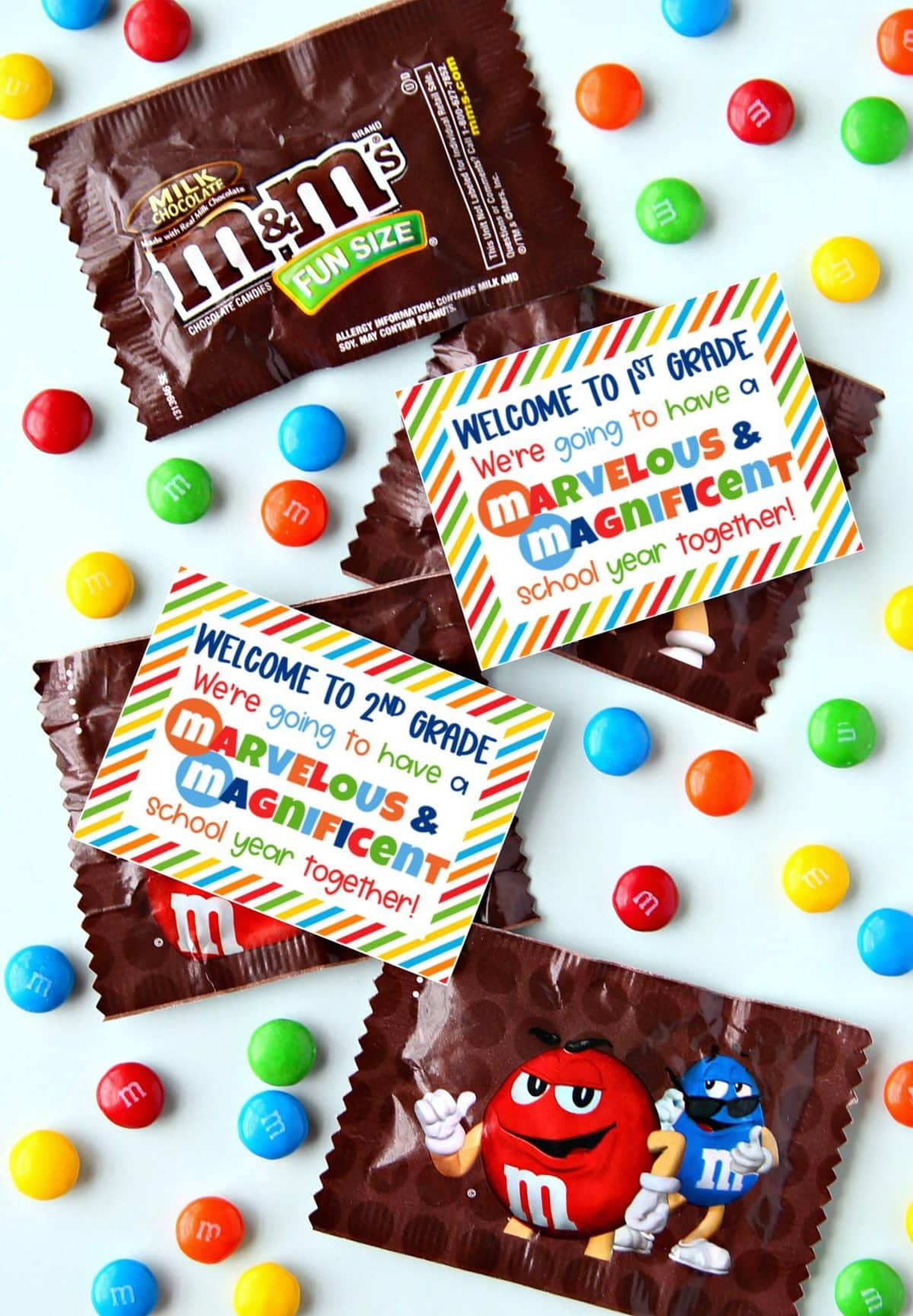 Student Welcome Gift {Back To School Free Printable} - Kara Creates for Free Printable M M Gift Tags