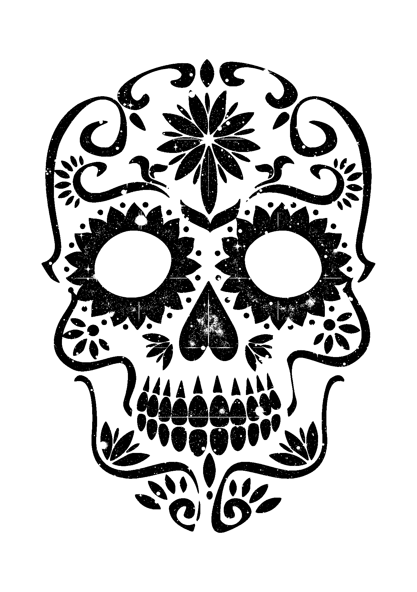 Sugar Skull Pumpkin Tutorial - News regarding Printable Cut Out Skull Stencil