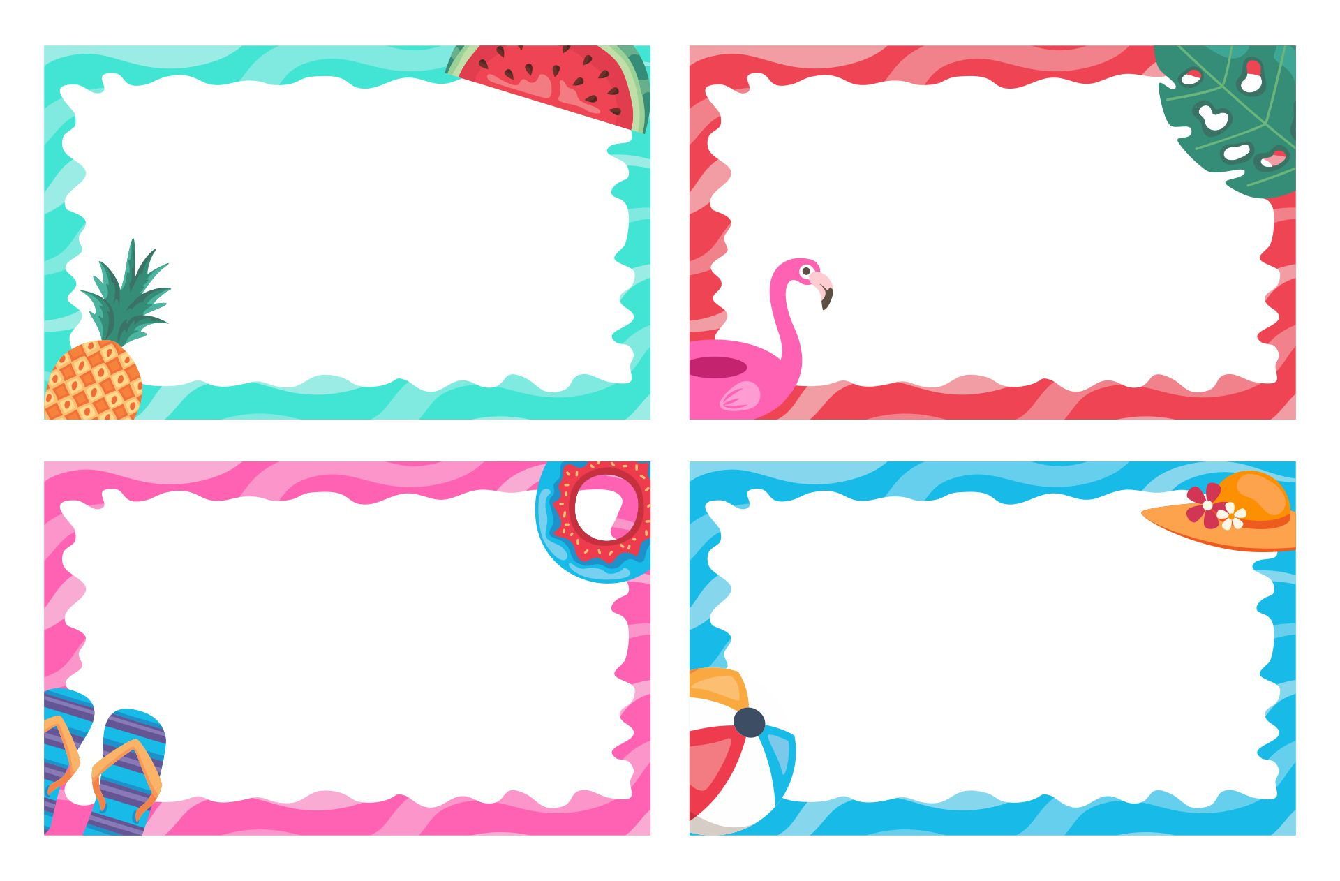 Summer Name Tags for Free Printable Summer Cubby Tags