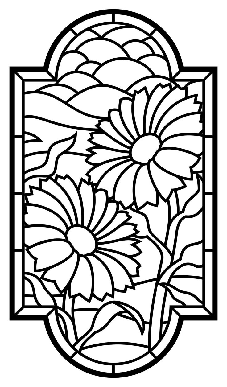 Sunflower Patterns - 10 Free Pdf Printables | Printablee intended for Free Printable Stained Glass Patterns Sunflower