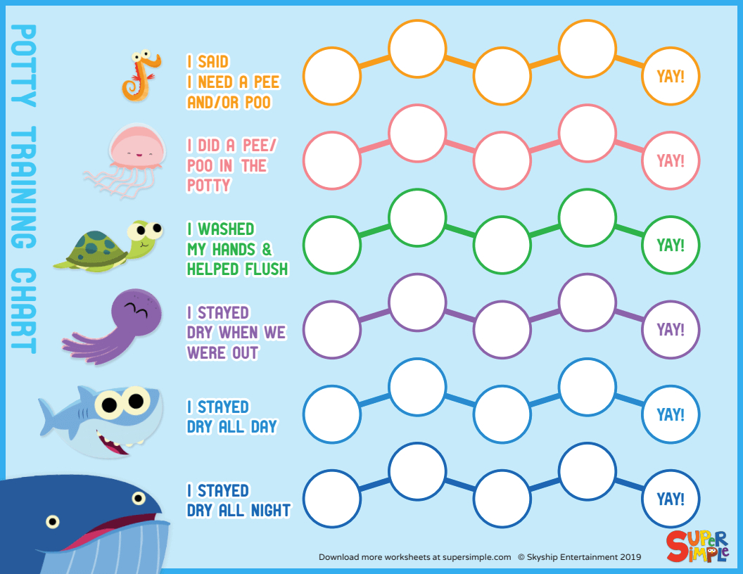 Super Simple Potty Training Chart - Super Simple in Potty Train Chart Free Printable