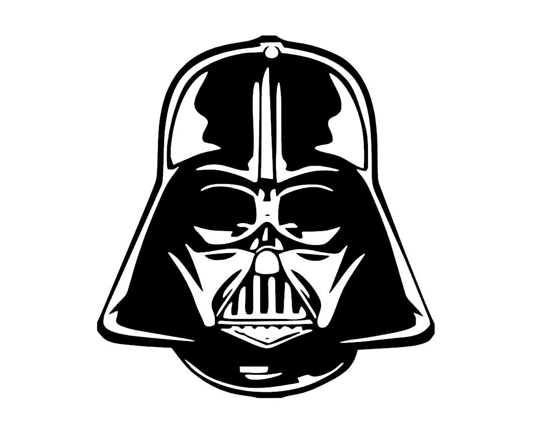 Svg - Darth Vader Star Wars - Digitaler Download - Plotterdatei with Printable Darth Vader Stencil